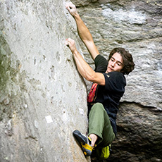 climber at hound ears